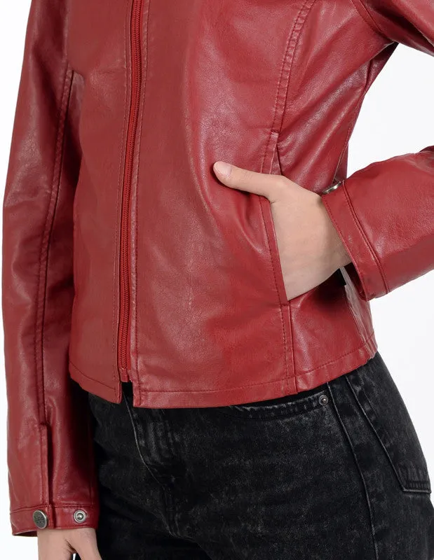 LEE Damen Kunstlederjacke