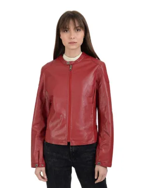 LEE Damen Kunstlederjacke