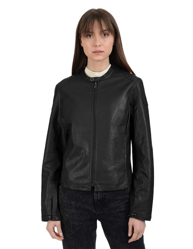LEE Damen Kunstlederjacke