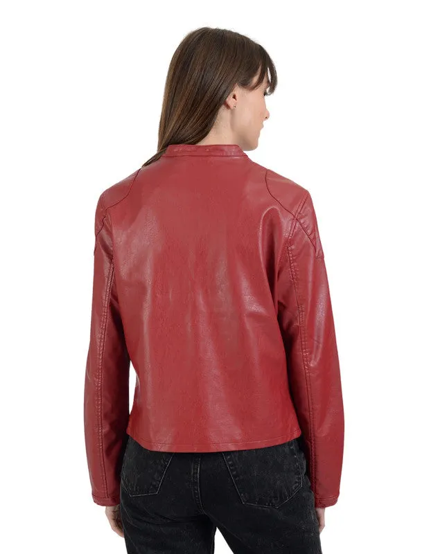LEE Damen Kunstlederjacke