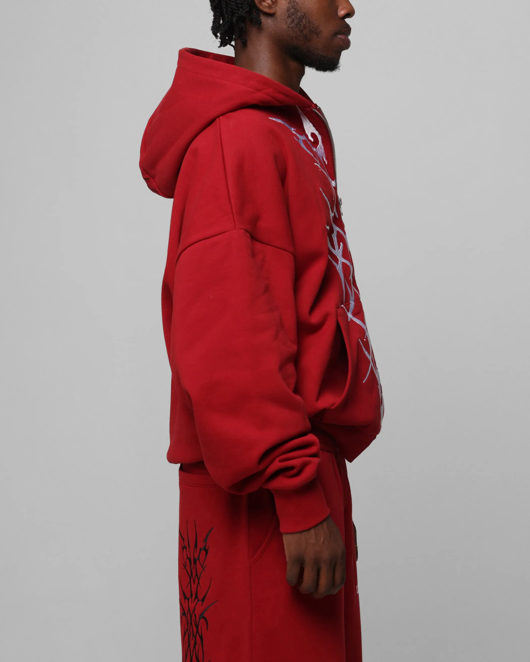 Loiter Blood Born Zip Hoodie Weinrot