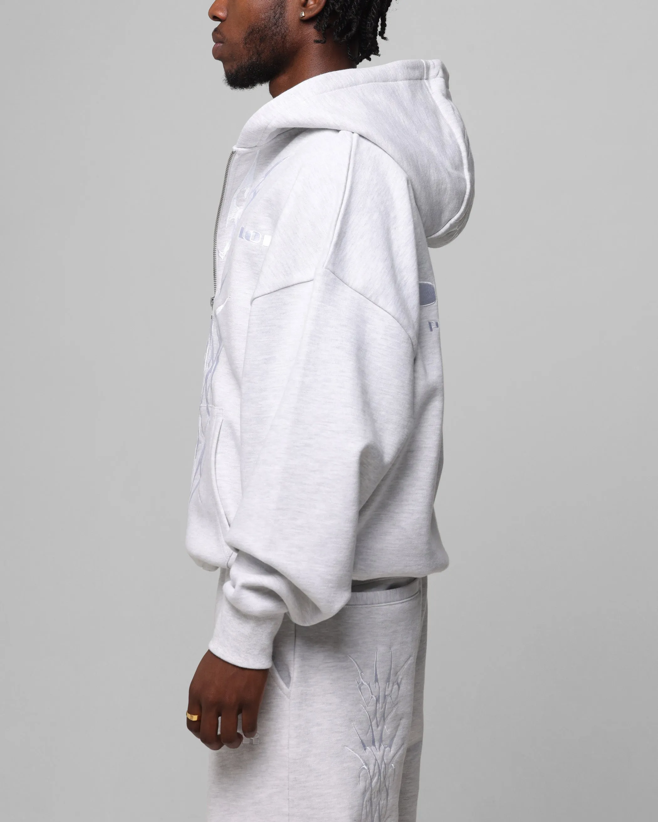 Loiter Blood Born Zip Hoodie Grau Meliert