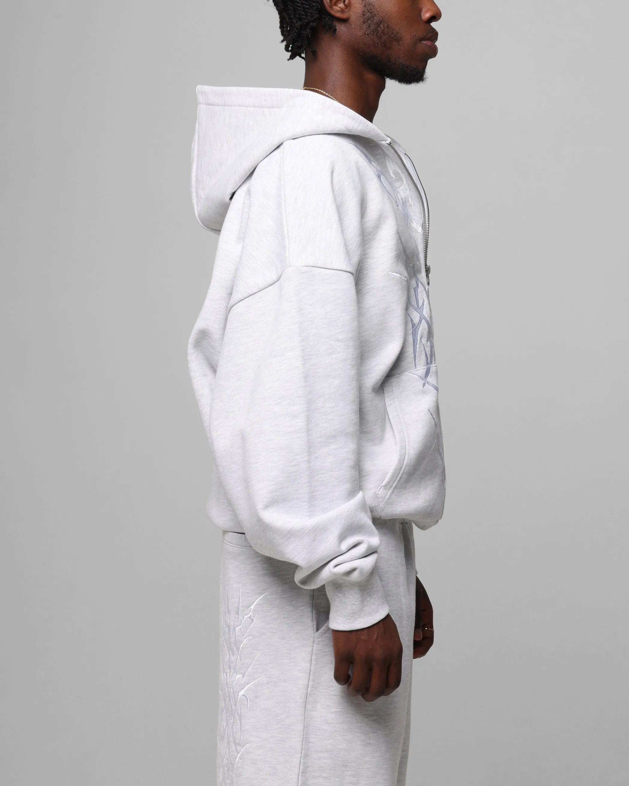 Loiter Blood Born Zip Hoodie Grau Meliert