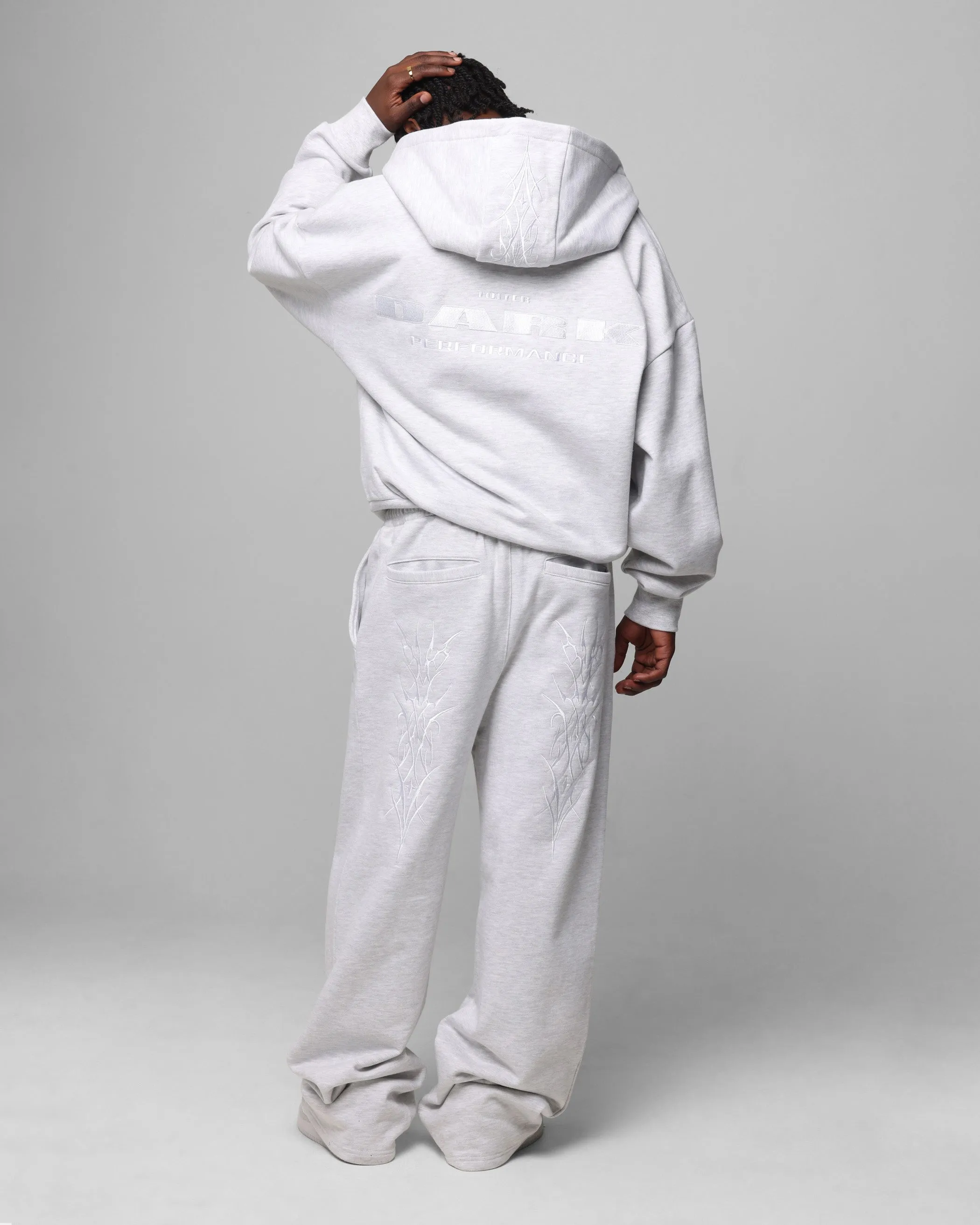 Loiter Blood Born Zip Hoodie Grau Meliert