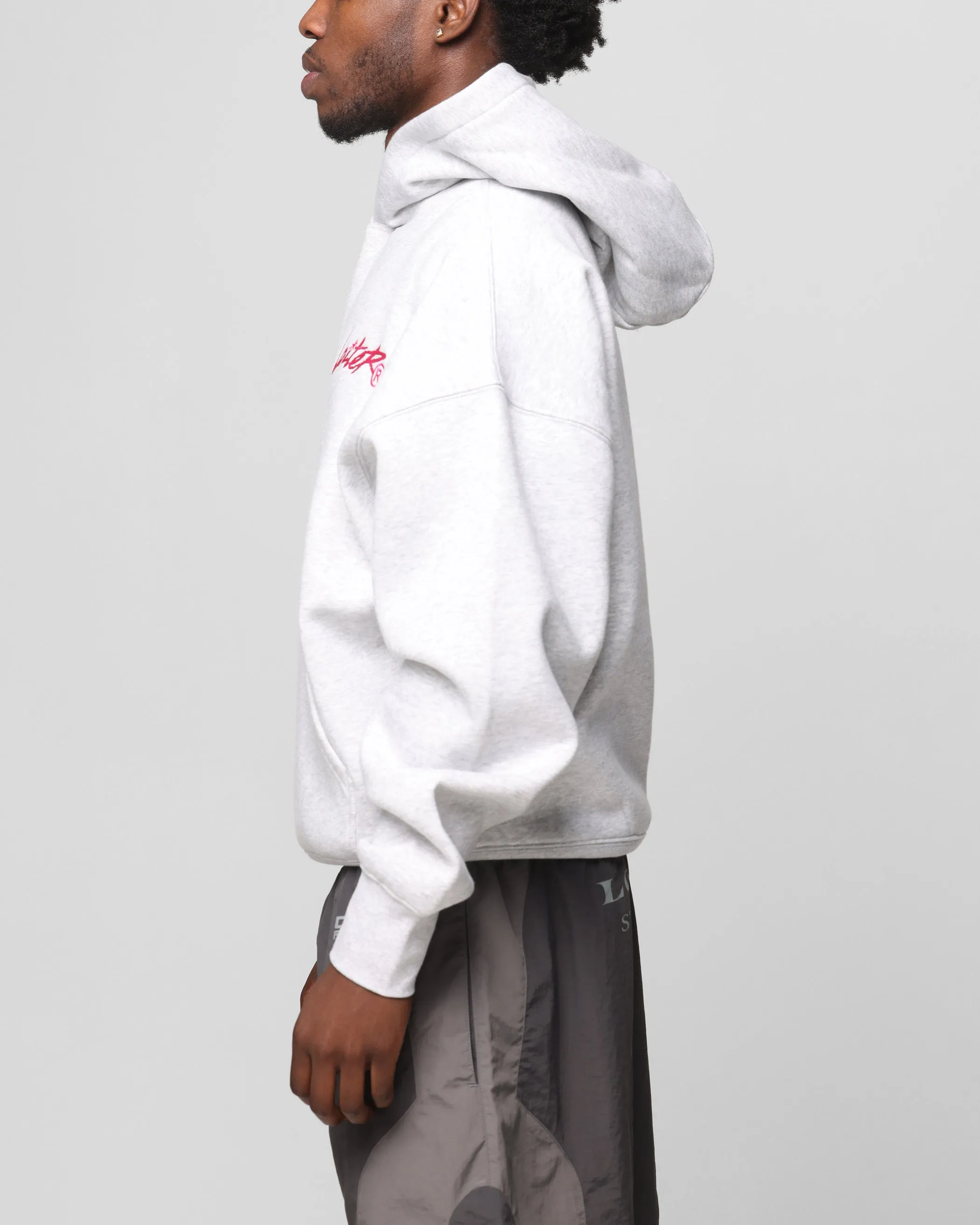 Loiter Chenille Premium Kapuzenpullover Grau Melange