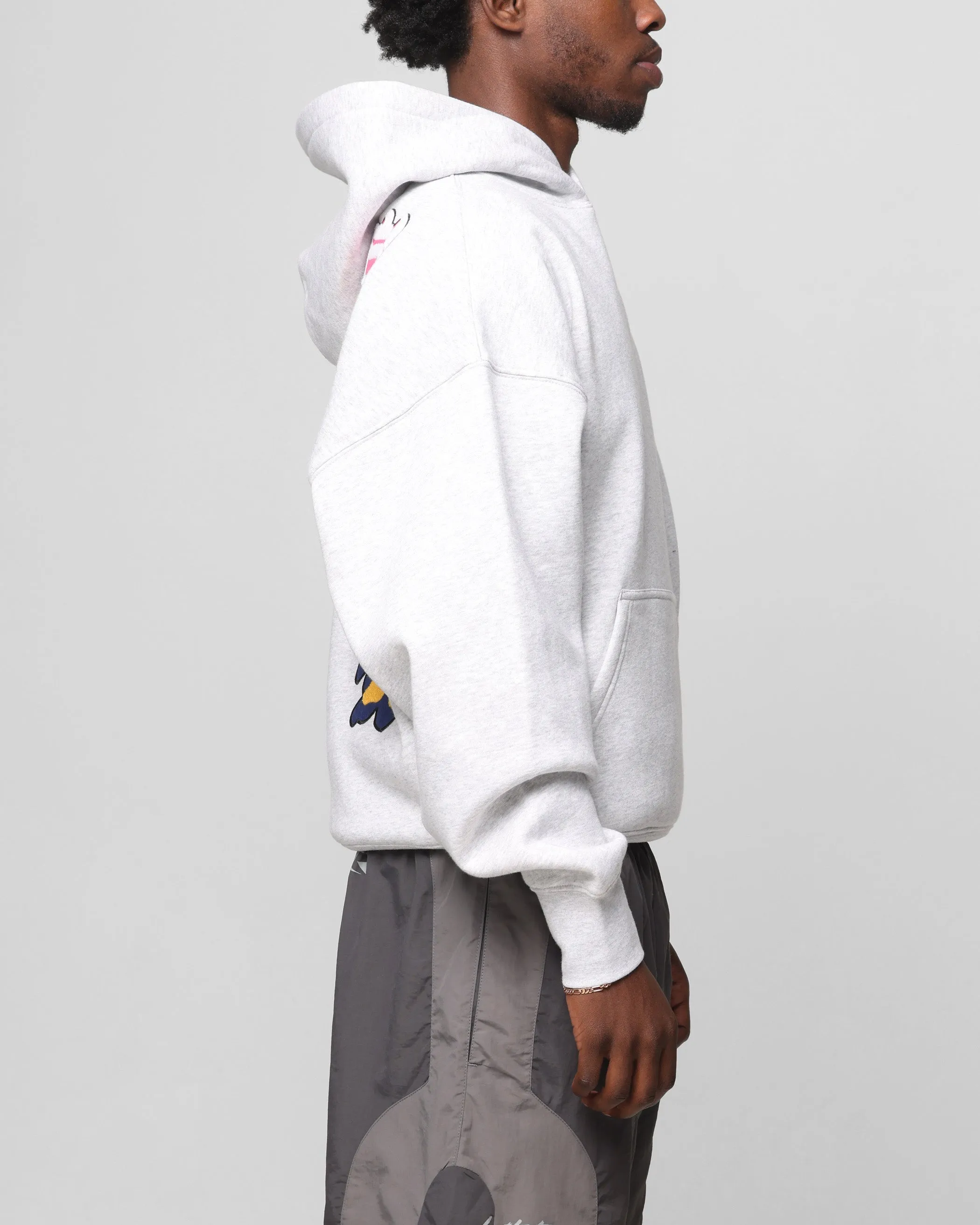 Loiter Chenille Premium Kapuzenpullover Grau Melange