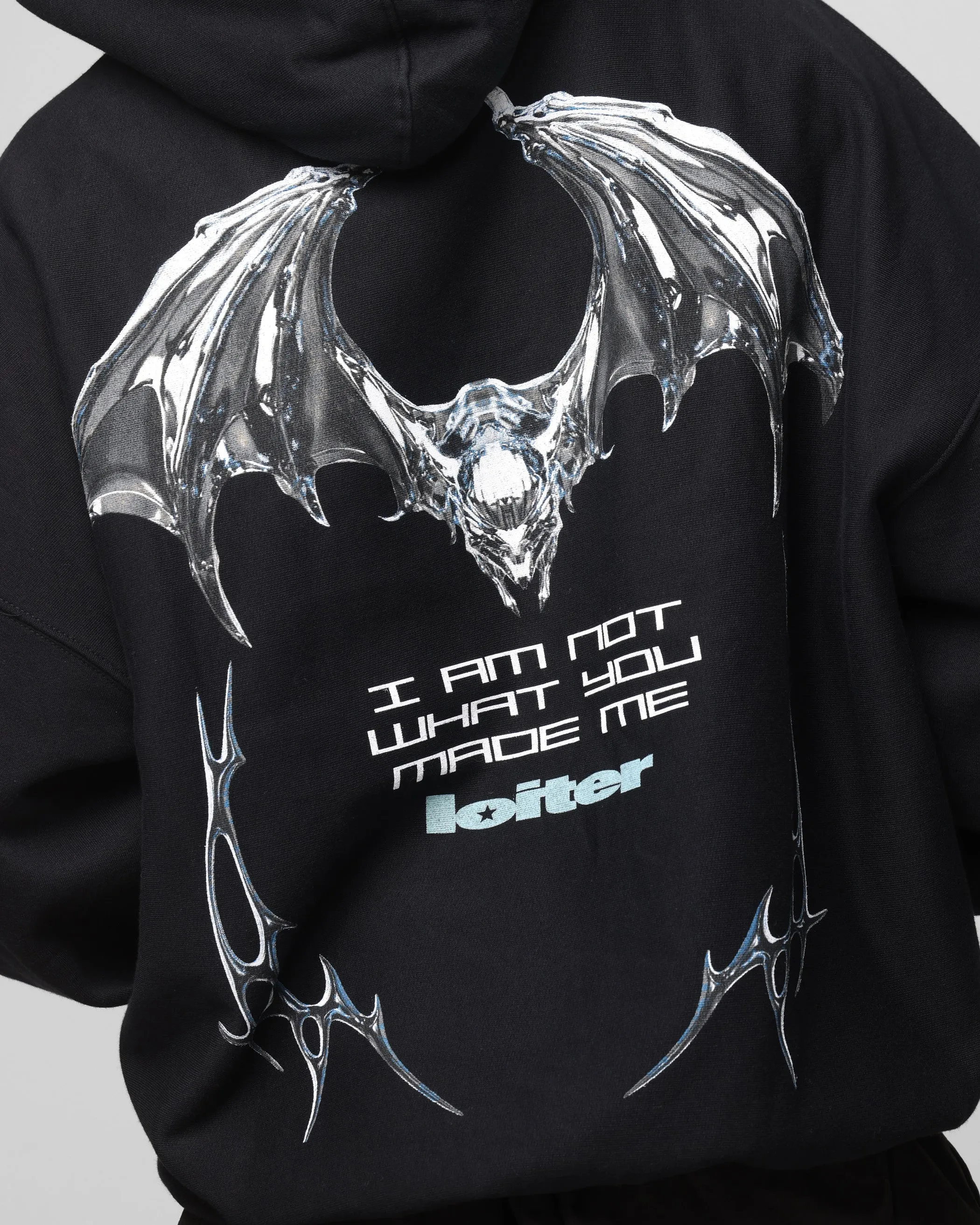 Loiter Chrome Betrüger Kapuzenpullover Schwarz