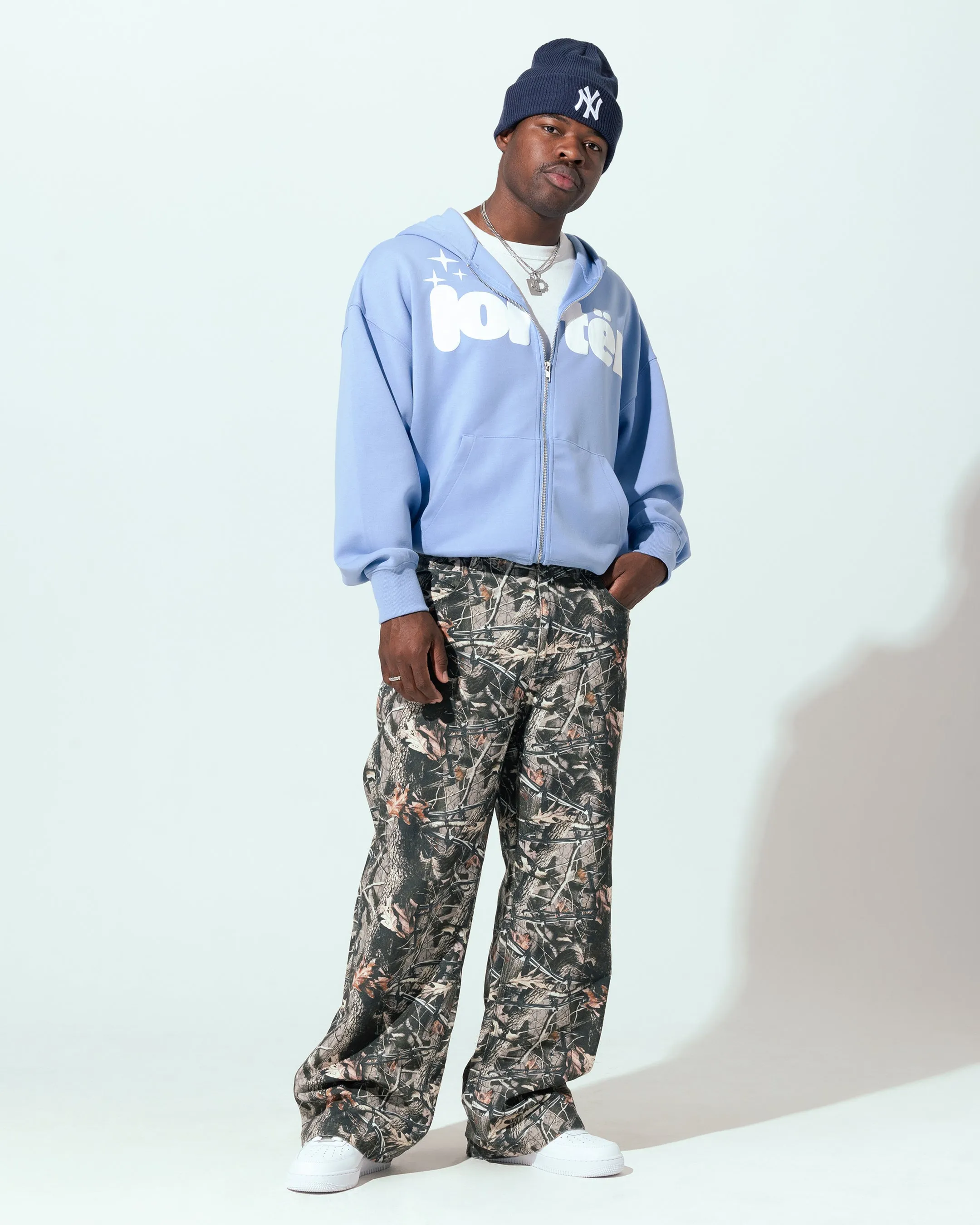 Loiter Cloud 9 Zip Hoodie Blau