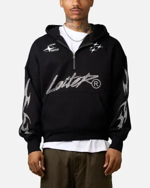Loiter Rave Strass Kapuzenpullover Schwarz