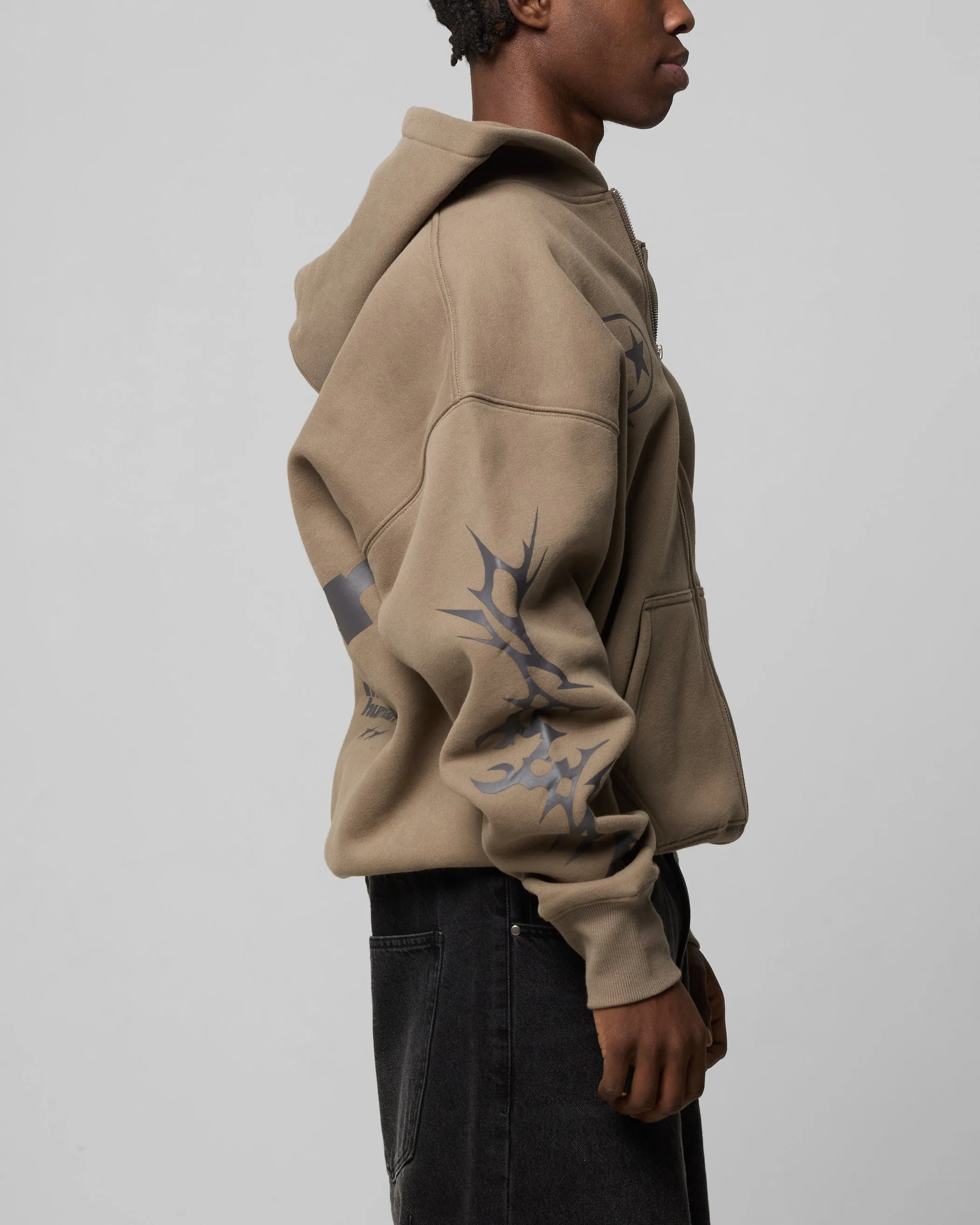 Loiter Solar Zip Hoodie Braun