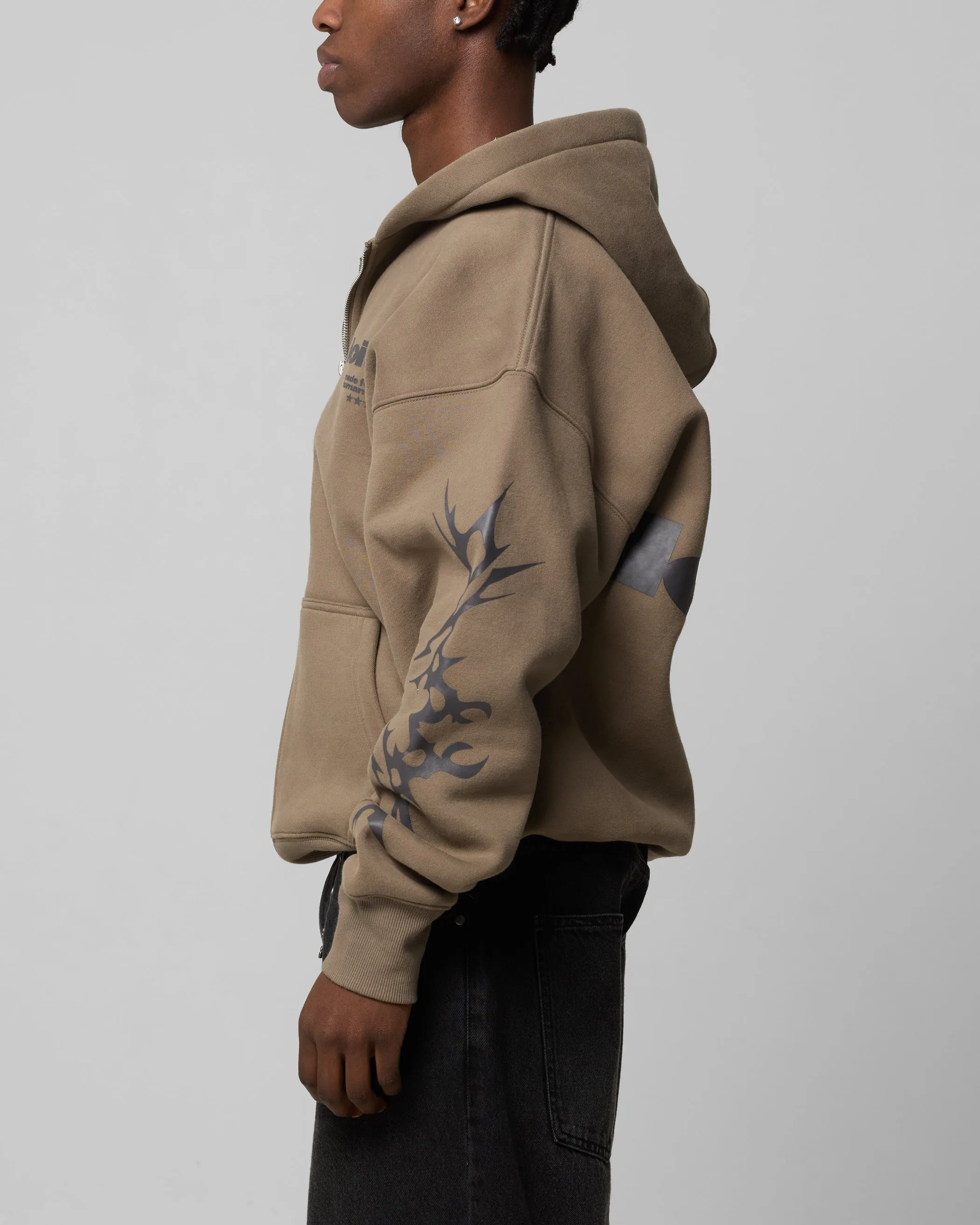 Loiter Solar Zip Hoodie Braun