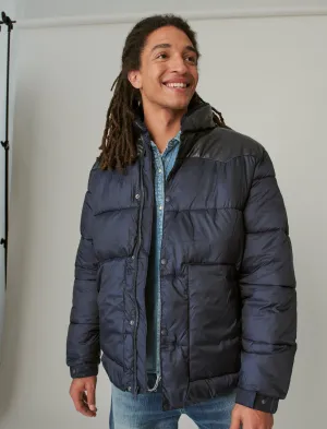 Lucky Brand Western Mixed Media Stepp-Daunenjacke Navy Lucky Brand
