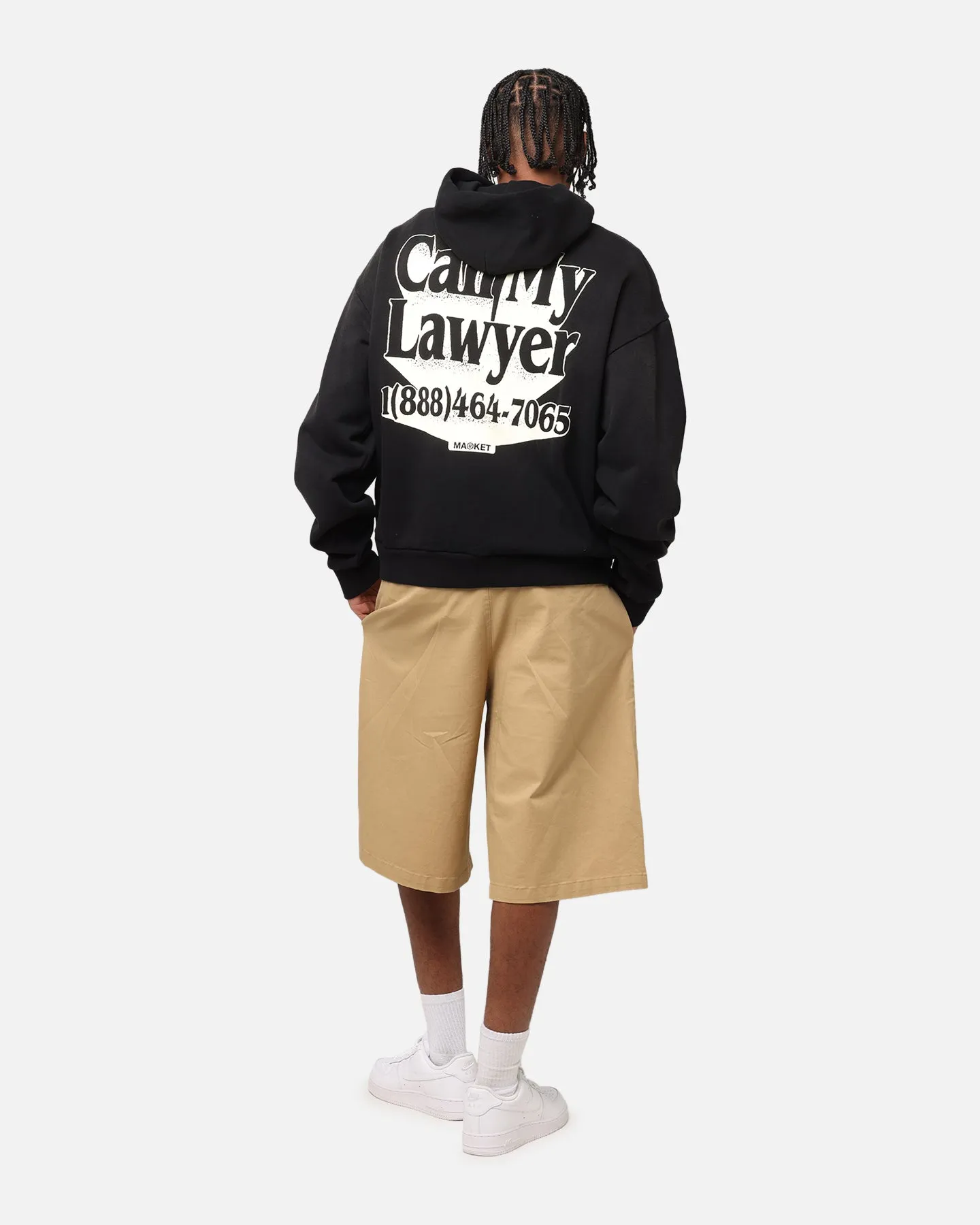 Market Call Mein Anwalt 3D Kapuzenpullover Schwarz