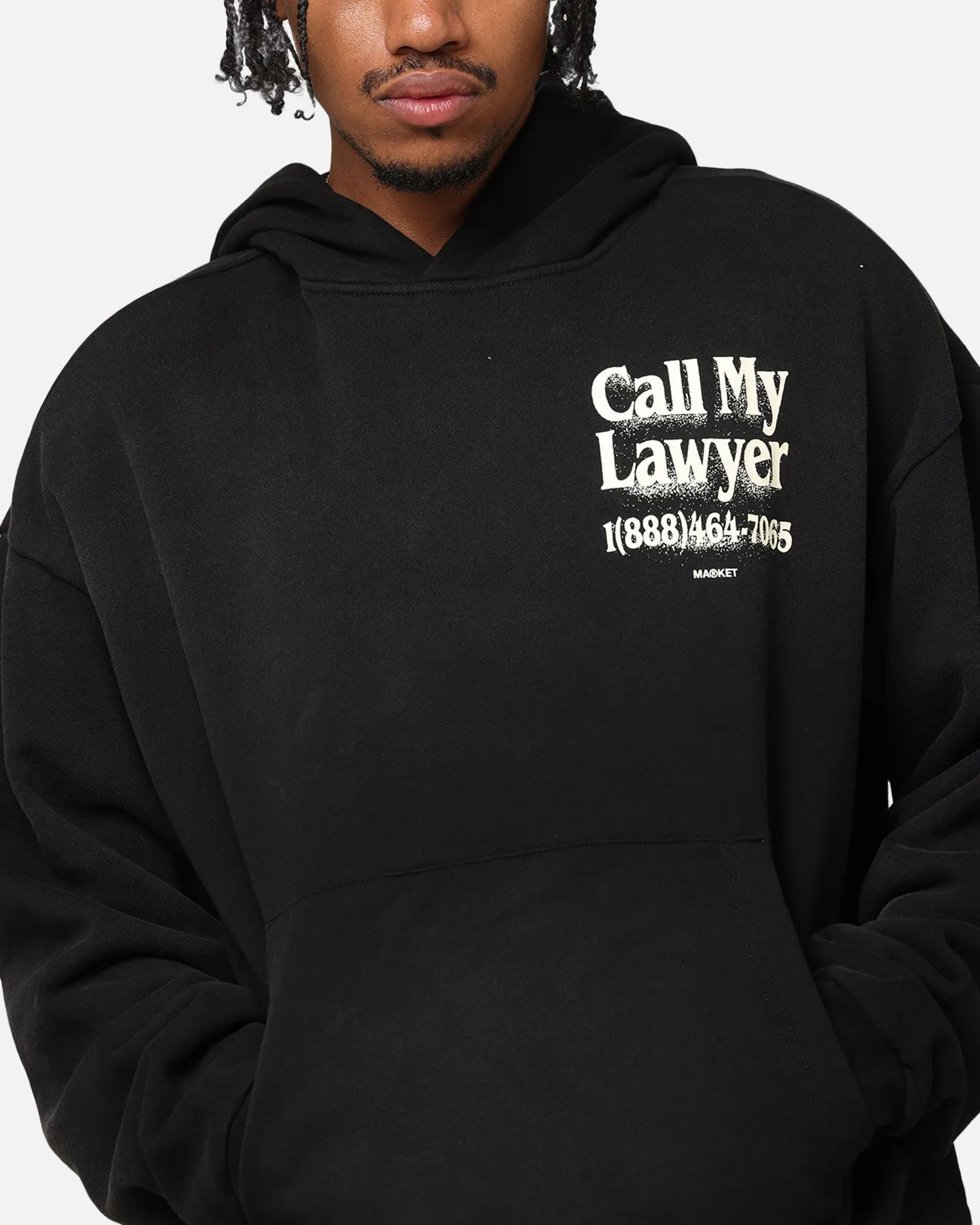 Market Call Mein Anwalt 3D Kapuzenpullover Schwarz