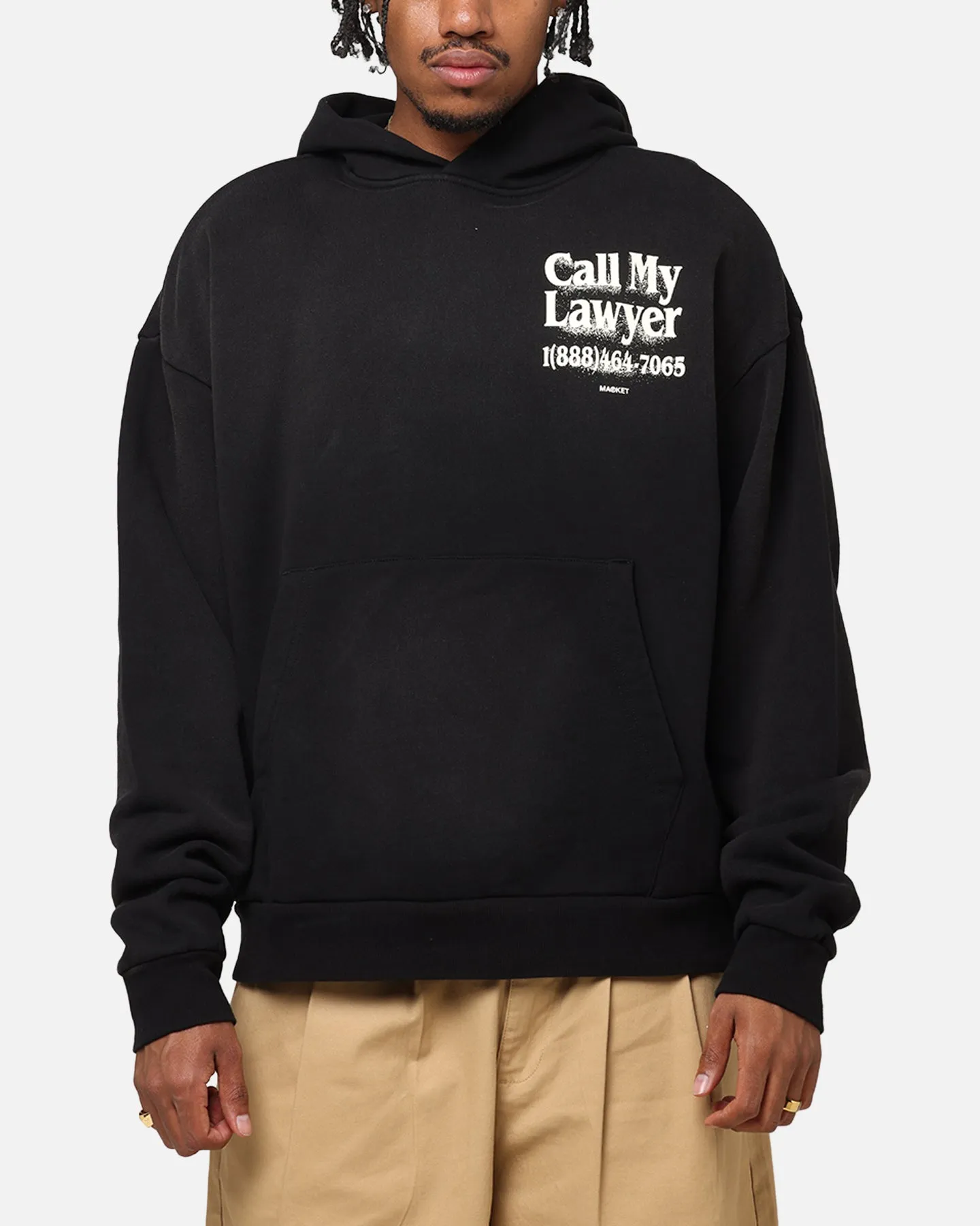 Market Call Mein Anwalt 3D Kapuzenpullover Schwarz