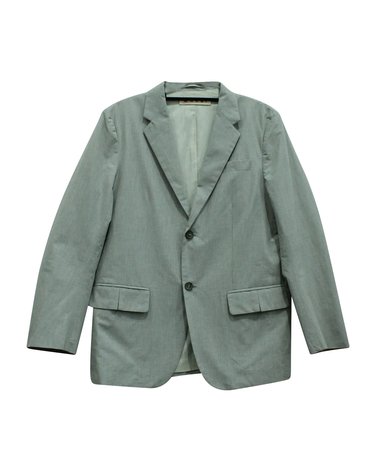 Marni Blazer Anzug und Hose in grauer Baumwolle
