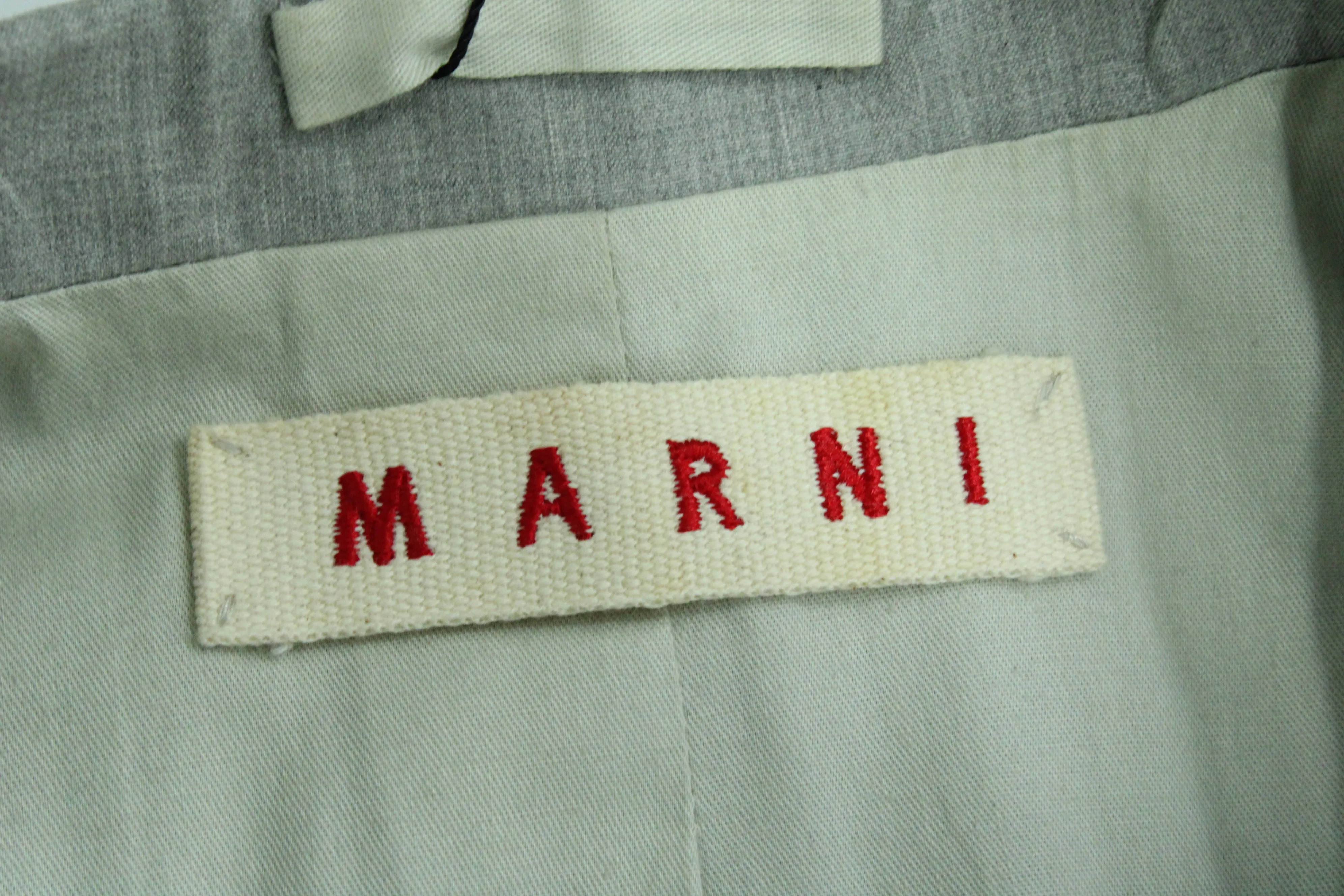 Marni Blazer Anzug und Hose in grauer Baumwolle