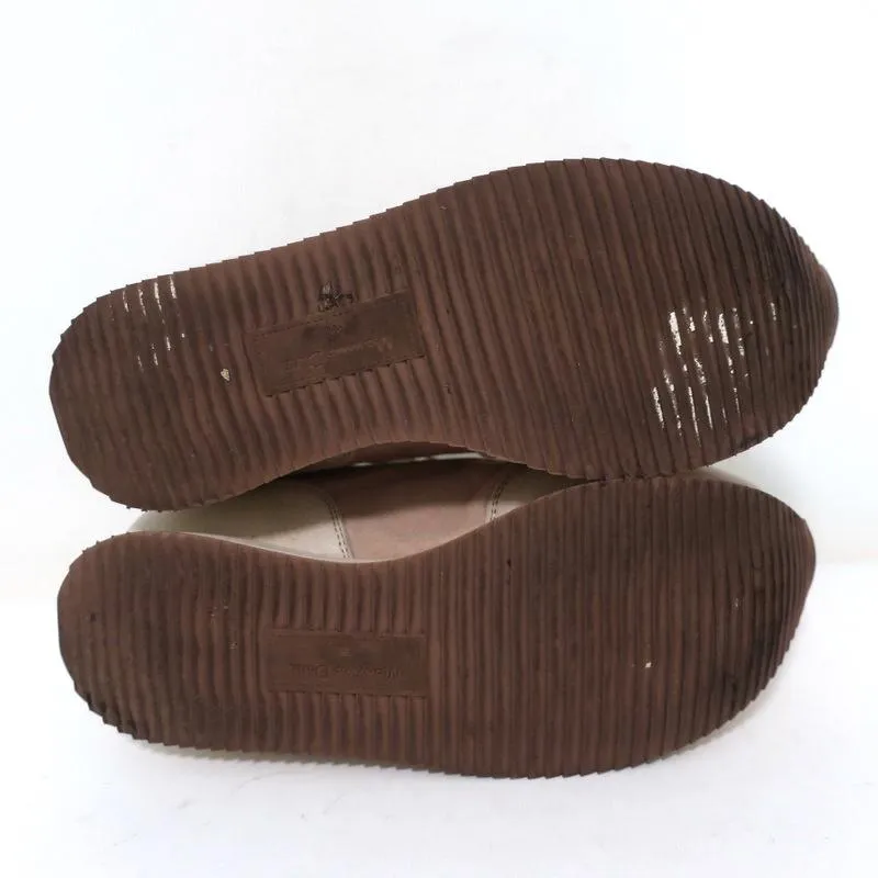 Massimo Dutti Platform Low Top Sneakers Nude Wildleder & Leder Größe 36