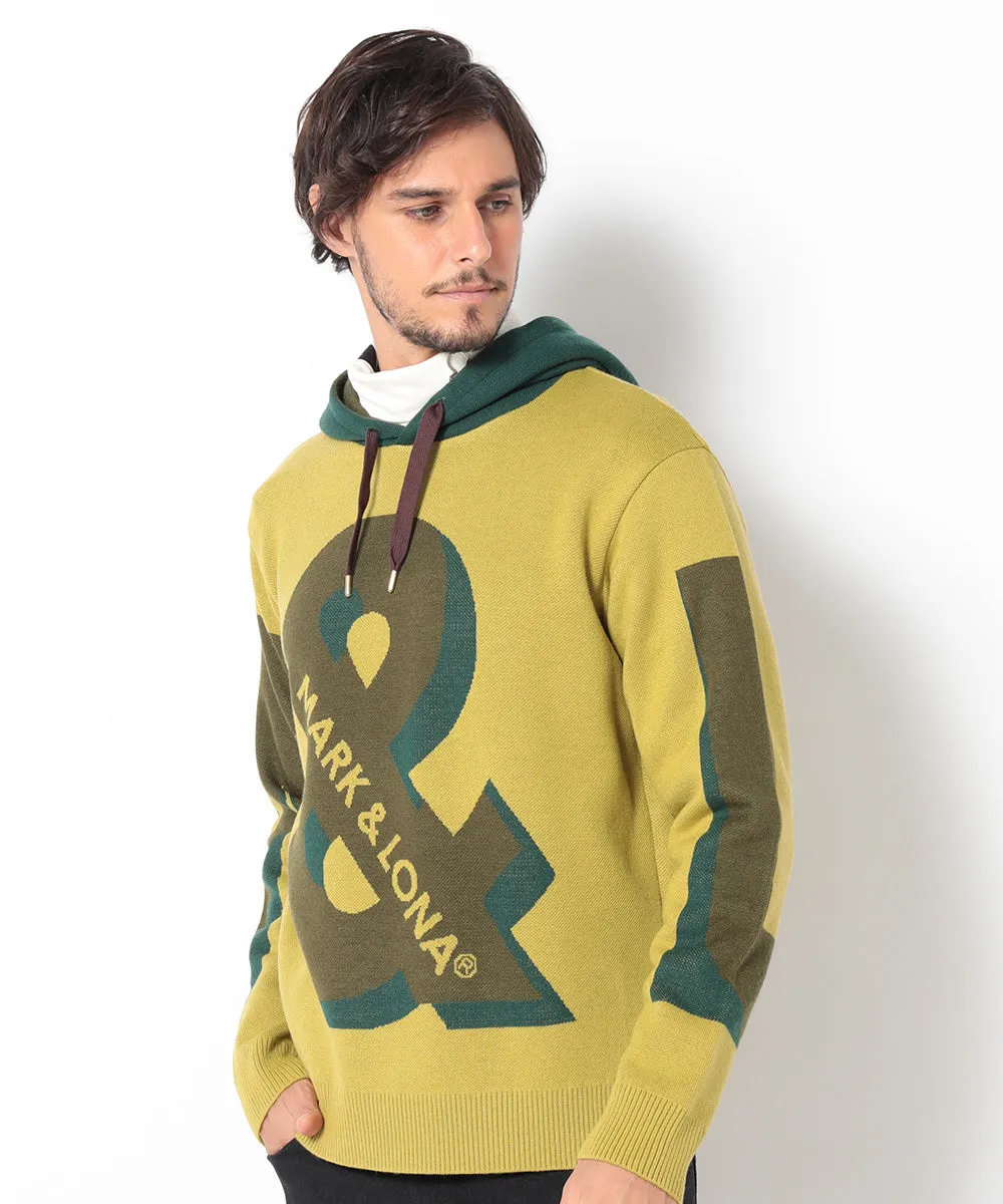 Herren UND Strick Kapuzenpullover GELB