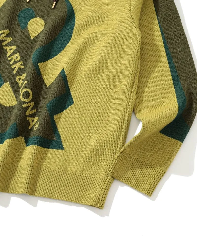 Herren UND Strick Kapuzenpullover GELB