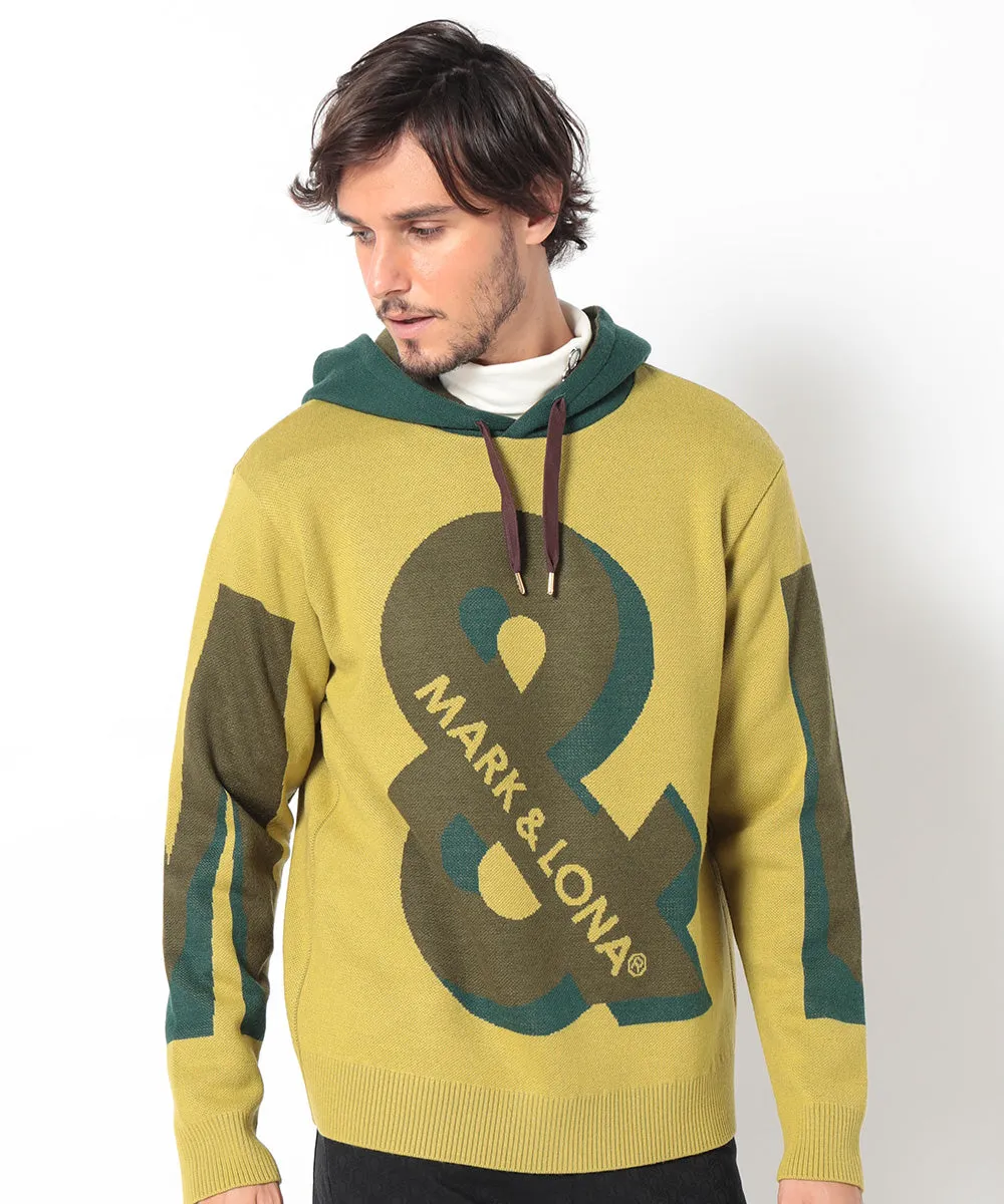Herren UND Strick Kapuzenpullover GELB