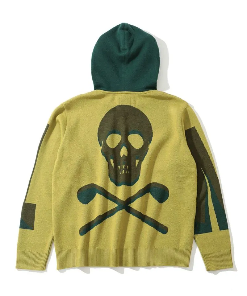 Herren UND Strick Kapuzenpullover GELB