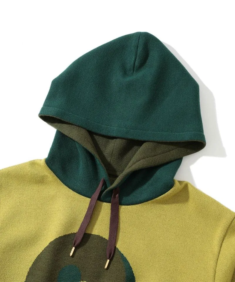Herren UND Strick Kapuzenpullover GELB