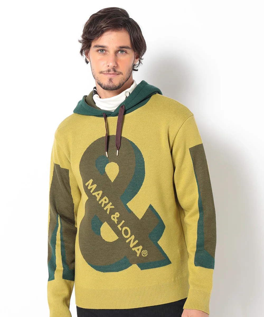 Herren UND Strick Kapuzenpullover GELB