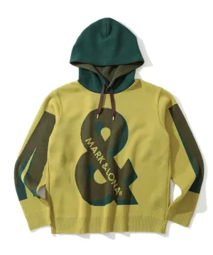 Herren UND Strick Kapuzenpullover GELB