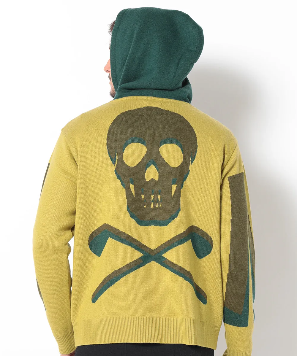 Herren UND Strick Kapuzenpullover GELB