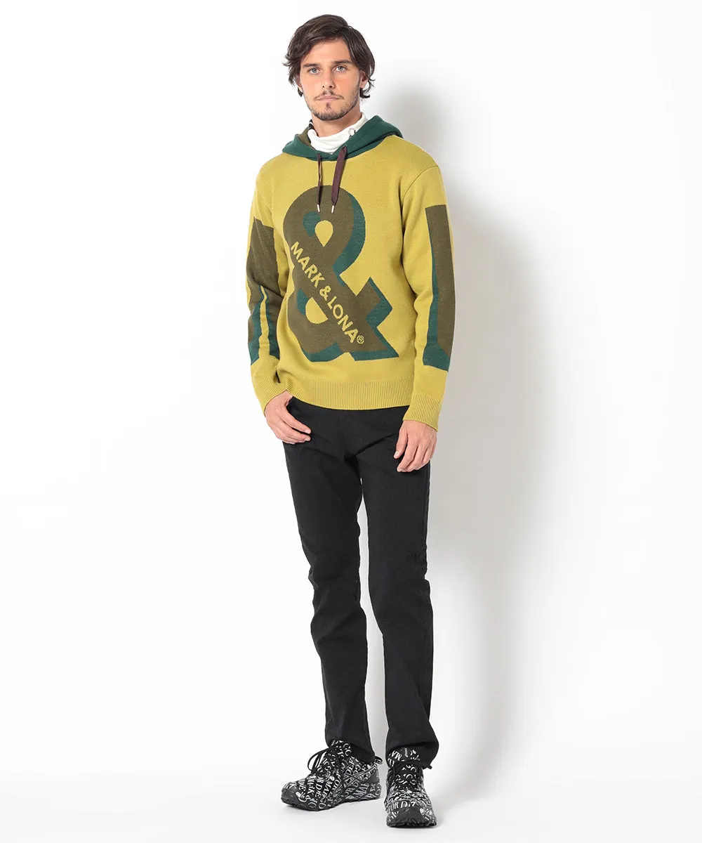 Herren UND Strick Kapuzenpullover GELB