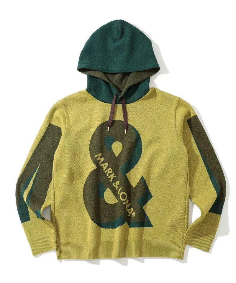Herren UND Strick Kapuzenpullover GELB