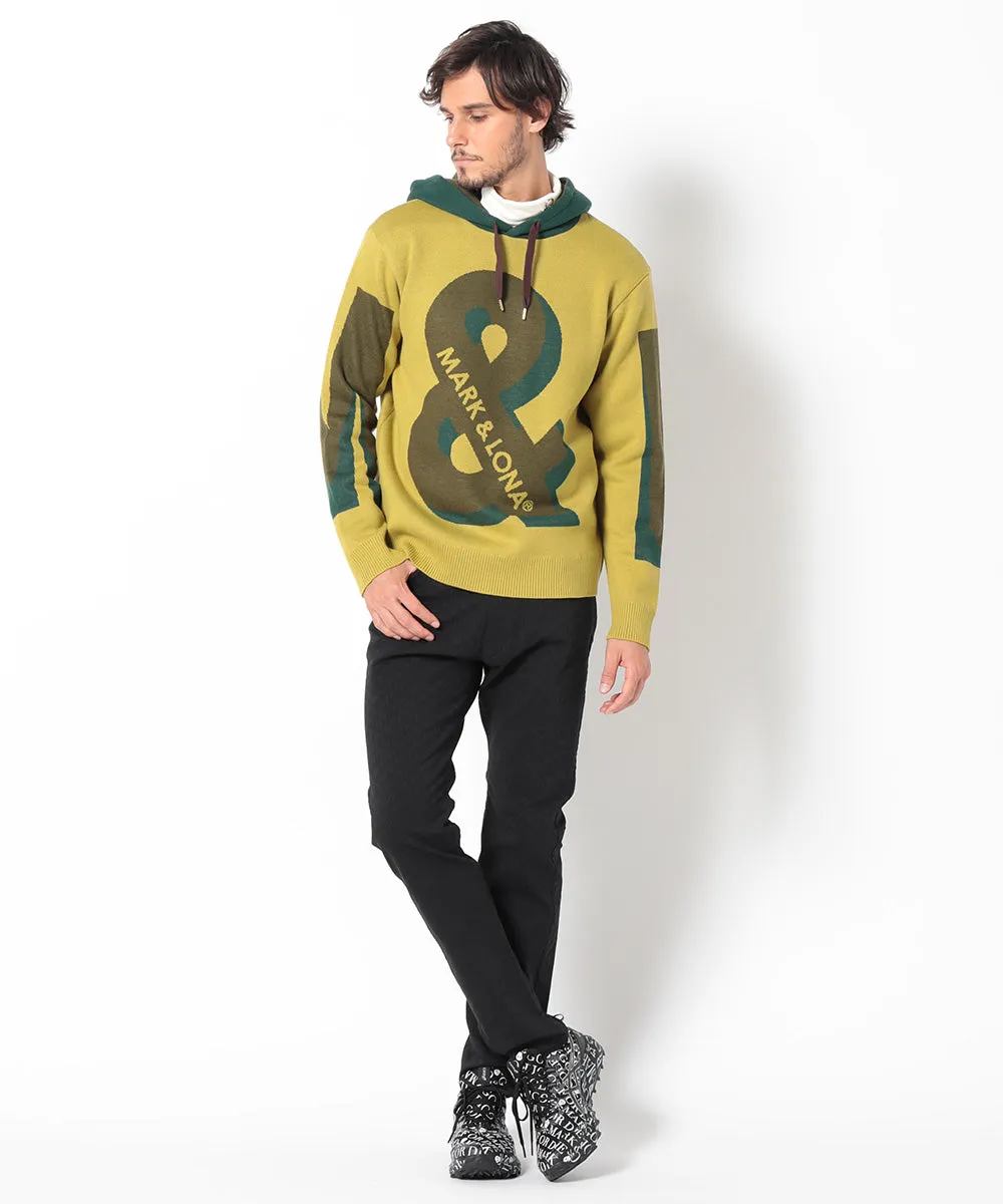 Herren UND Strick Kapuzenpullover GELB