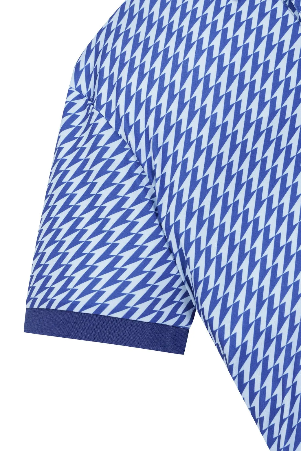 Herren ATHLETIC Pfeil Rippen Kragen Polo Blau