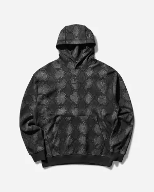 Herren Dri-FIT Kapuzenpullover mit Druck Schwarz