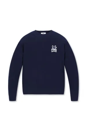 Herren GG Kaschmir Rundhalspullover Marineblau