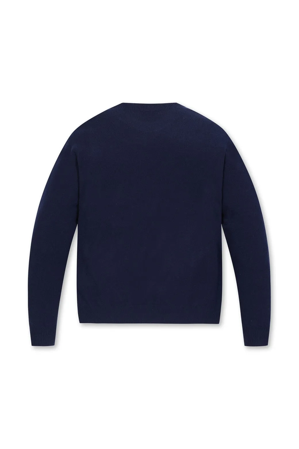 Herren GG Kaschmir Rundhalspullover Marineblau