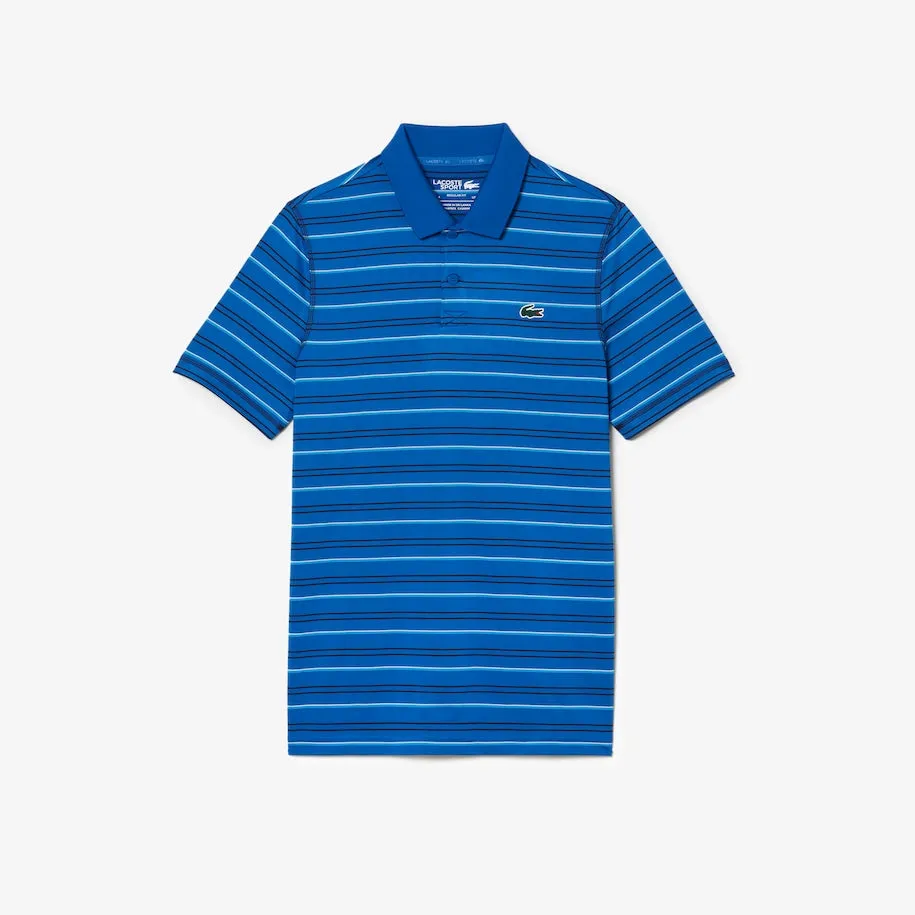 Herren Golf Polo aus recyceltem Polyester mit Streifen Königreich/Marineblau