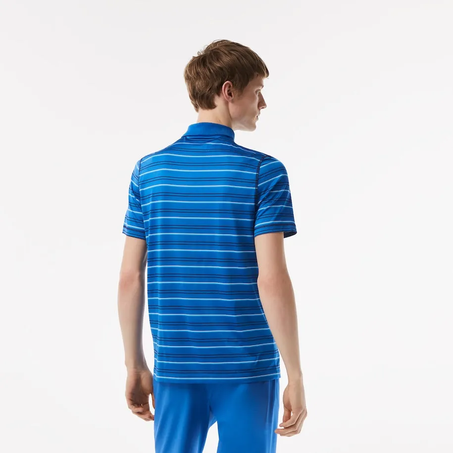 Herren Golf Polo aus recyceltem Polyester mit Streifen Königreich/Marineblau