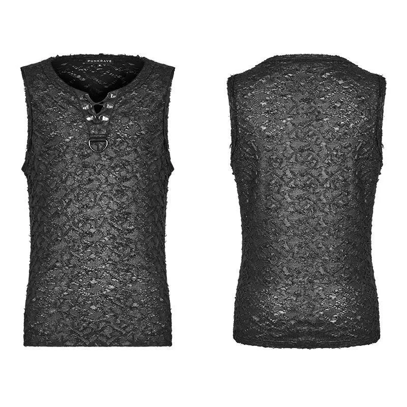 Herren Gothic Zerrissene Tanktops