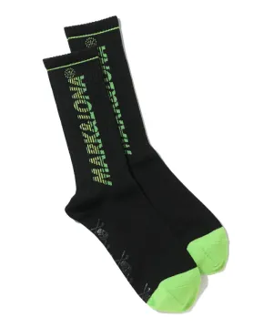 Herren High Crew Socken Schwarz