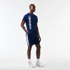 Herren Lacoste Tennis x Daniil Medvedev Regular Fit Shorts  Marineblau / Weiß