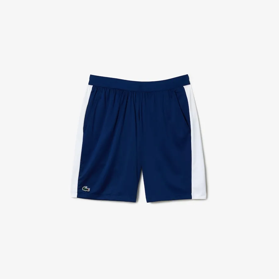 Herren Lacoste Tennis x Daniil Medvedev Regular Fit Shorts  Marineblau / Weiß