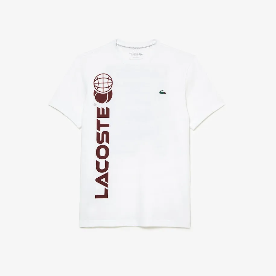 Herren Lacoste Tennis x Daniil Medvedev Regular Fit T-Shirt Weiß