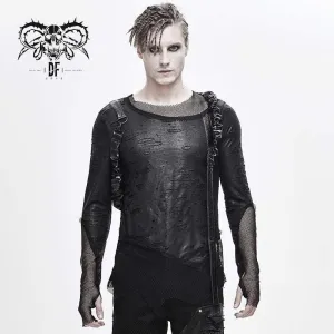 Herren Mesh Handschuhe Zerrissene Kapuzen Standard Oberteile