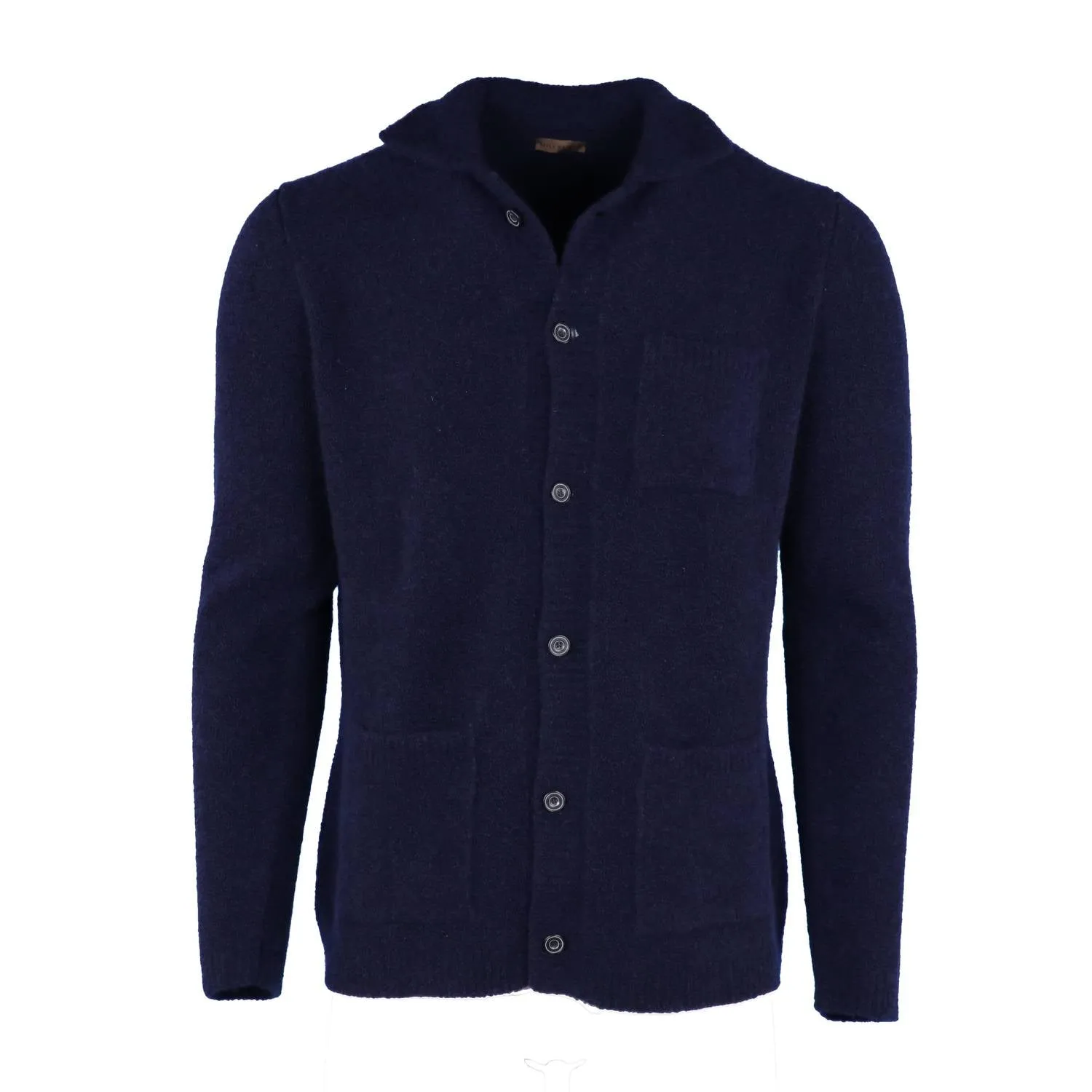 Herren Mykonos Kaschmir und Seide Bouclé Cardigan-Blazer in Dunkelblau