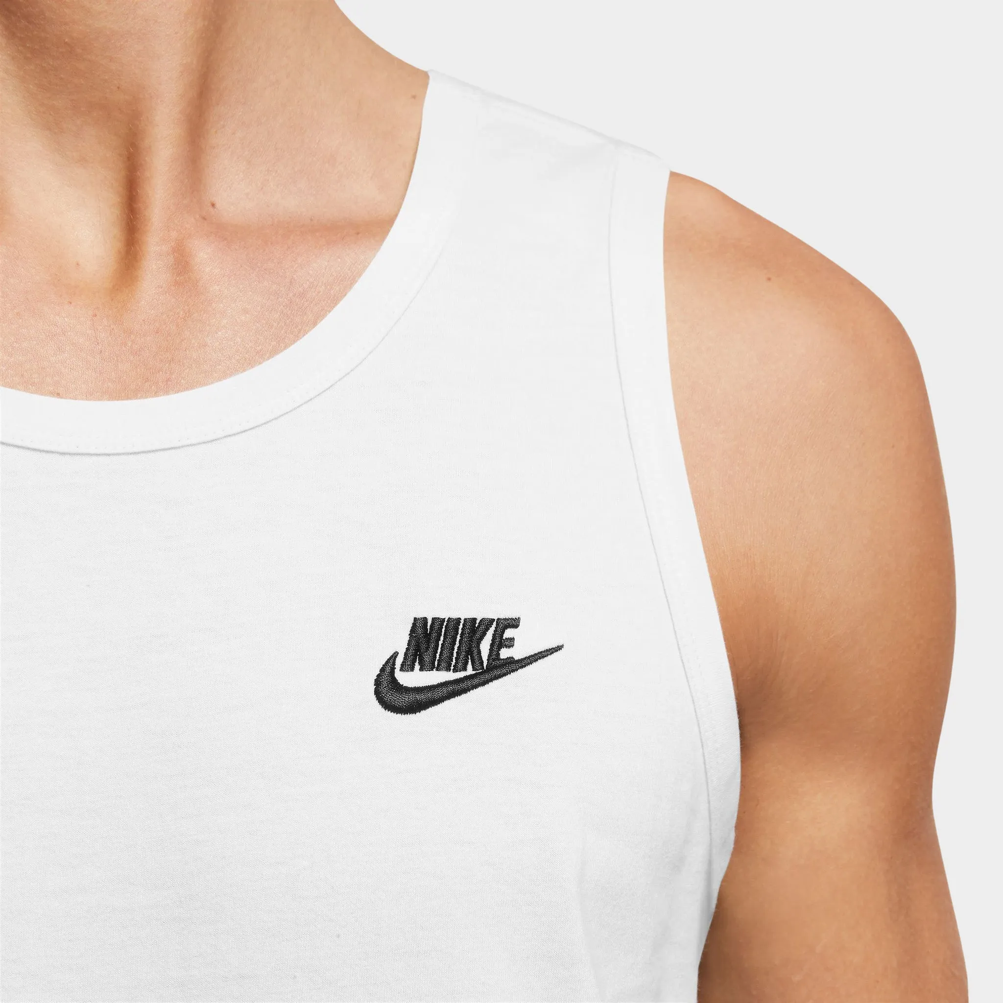 Herren Nike Nike Sportswear Club Tanktop Weiß / Schwarz