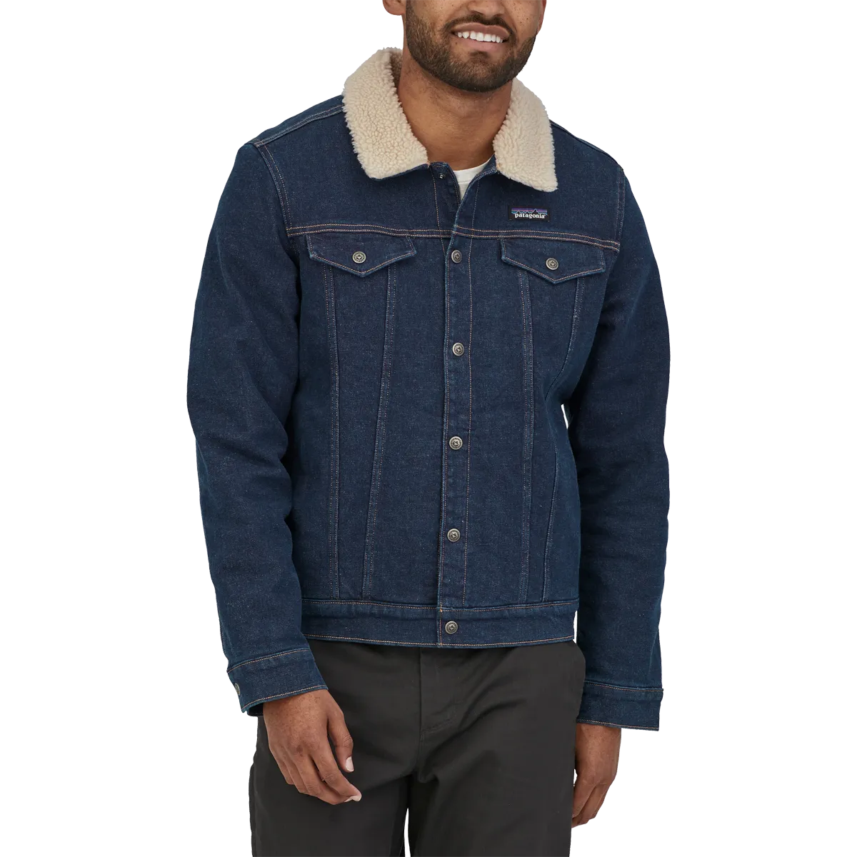 Herren Truckerjacke mit Futter aus Fleece von Patagonia