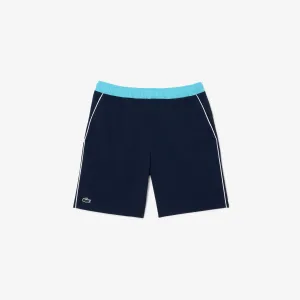 Herren Tennis-Shorts aus recyceltem Stoff mit Stretch in Marineblau
