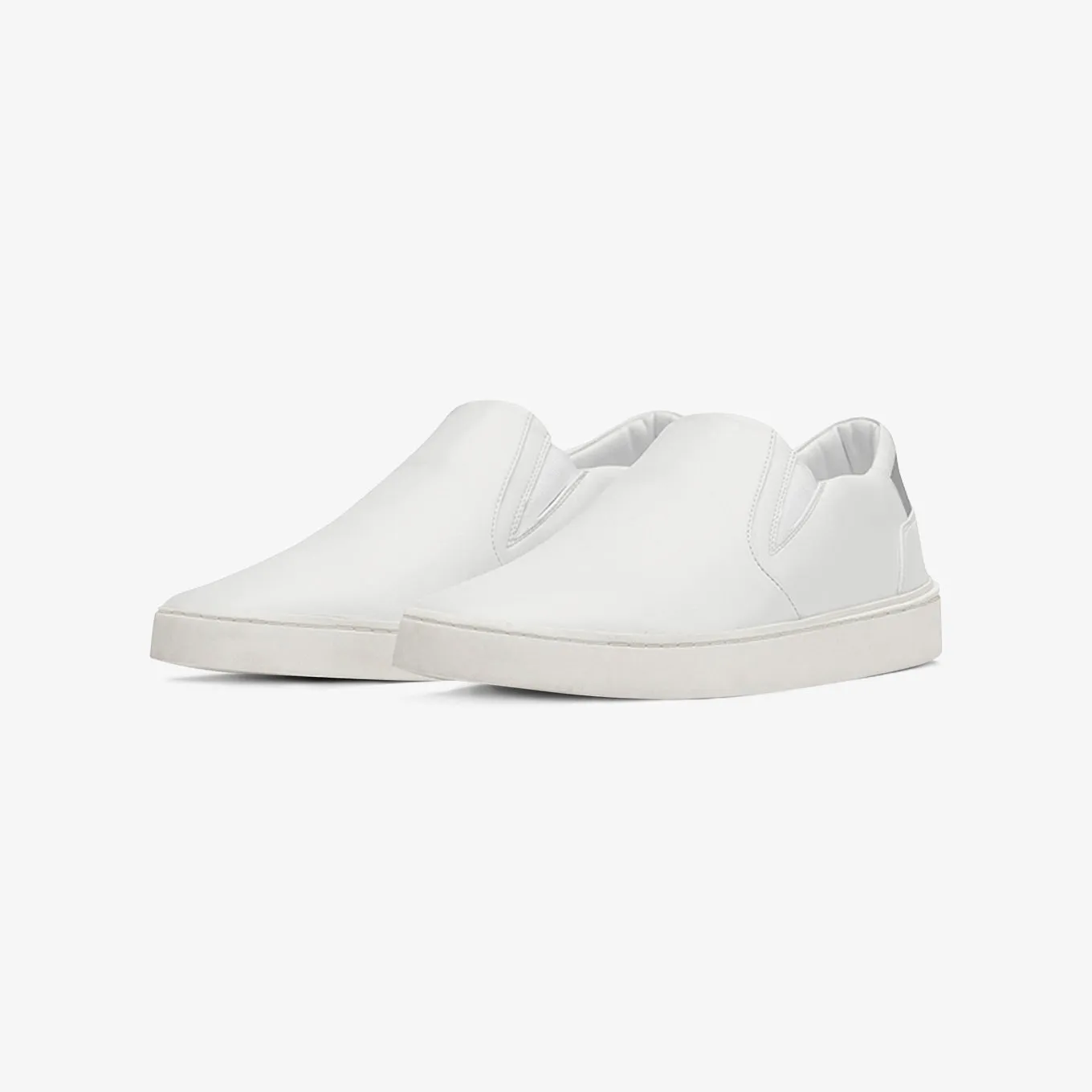Herren Slip On | Weiß-Grau